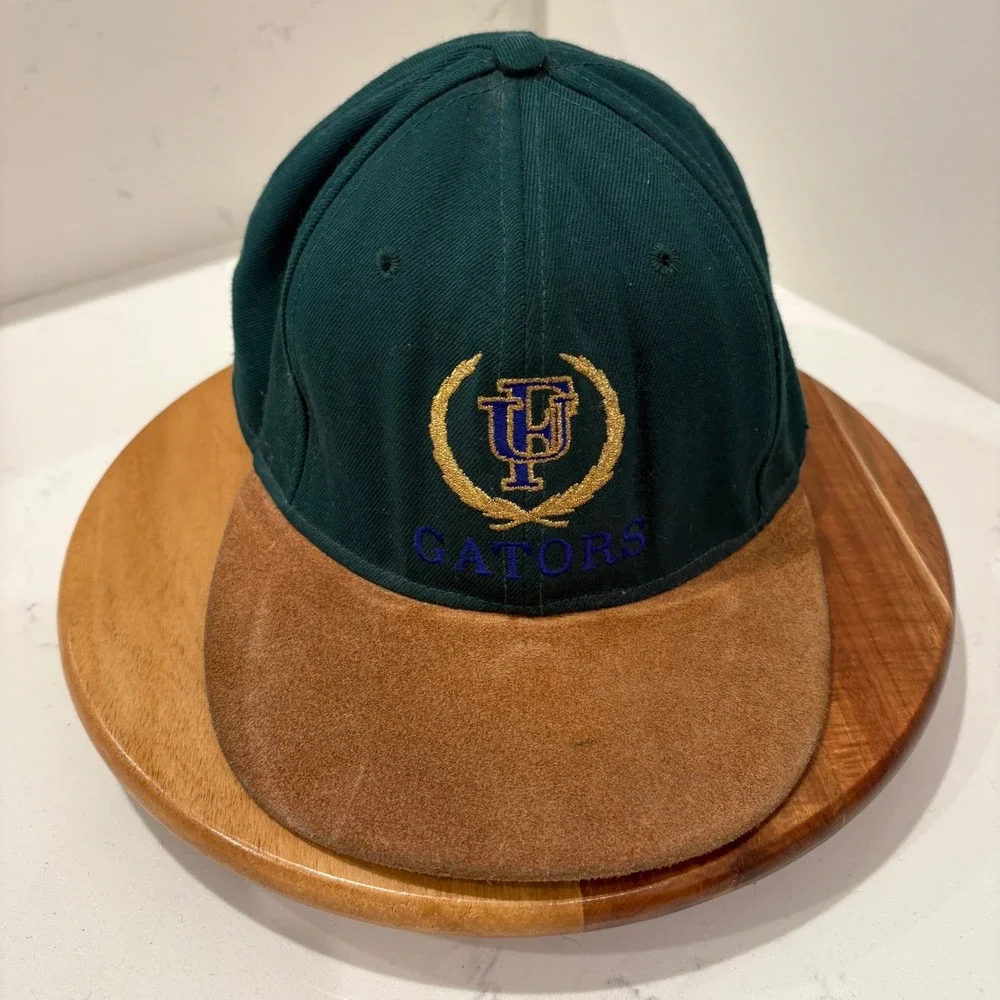 Classic Sportswear Gators Hat Men OSFA Green Brown Snapback Faux Suede Brim